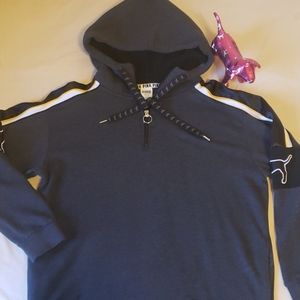 Pink 1/4 zip Sherpa lined Hoodie Sz. L